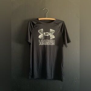 Under Armour Black Camo Logo Tee